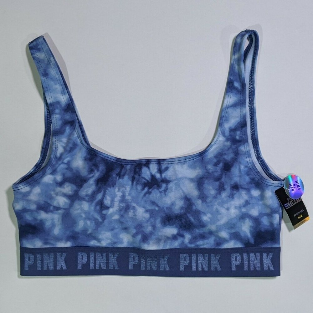Victoria's Secret Pink Blue Sports Bra NWT Size M